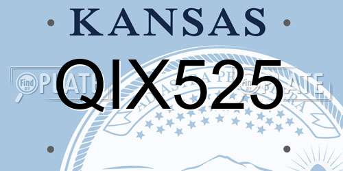 QIX525 Kansas License Plate