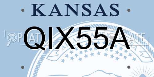 QIX55A Kansas License Plate