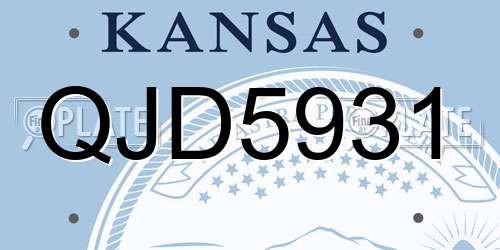 QJD5931 Kansas License Plate