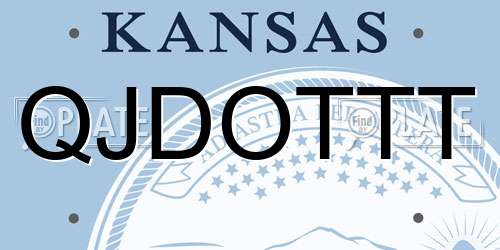 QJDOTTT Kansas License Plate