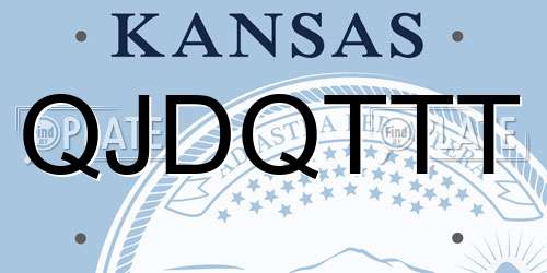 QJDQTTT Kansas License Plate