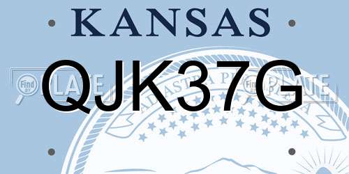 QJK37G Kansas License Plate