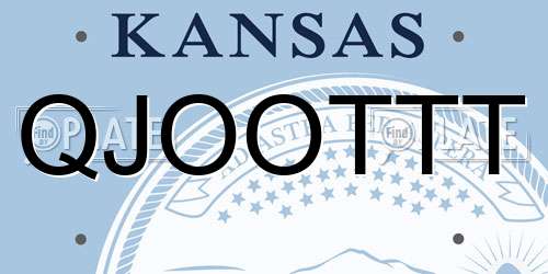 QJOOTTT Kansas License Plate