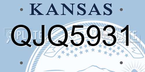 QJQ5931 Kansas License Plate