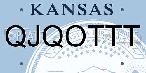 QJQOTTT Kansas License Plate