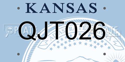 QJT026 Kansas License Plate