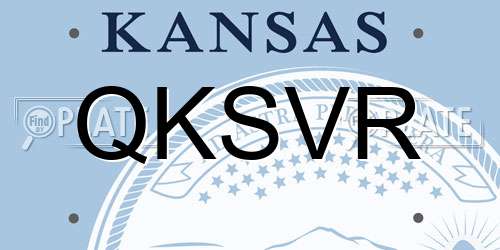 QKSVR Kansas License Plate
