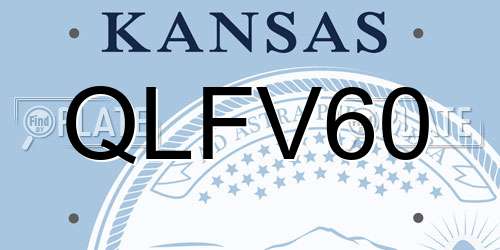 QLFV60 Kansas License Plate