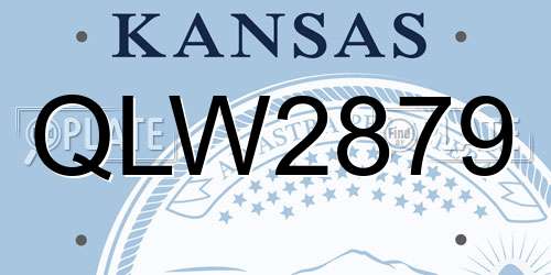 QLW2879 Kansas License Plate