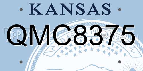 QMC8375 Kansas License Plate