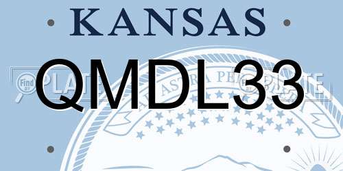 QMDL33 Kansas License Plate