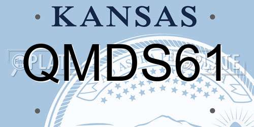 QMDS61 Kansas License Plate