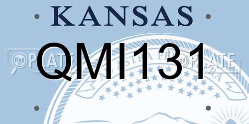 QMI131 Kansas License Plate