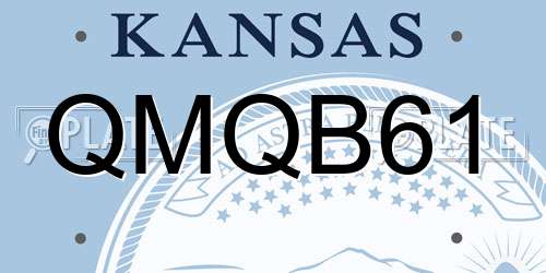 QMQB61 Kansas License Plate