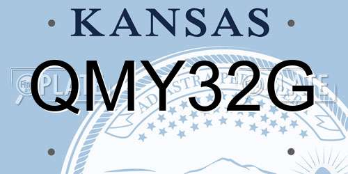 QMY32G Kansas License Plate
