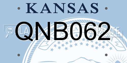 QNB062 Kansas License Plate