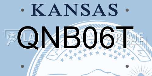 QNB06T Kansas License Plate