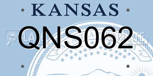 QNS062 Kansas License Plate