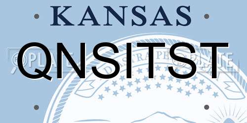 QNSITST Kansas License Plate