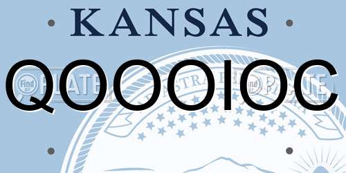 QOOOIOC Kansas License Plate