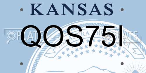 QOS75I Kansas License Plate