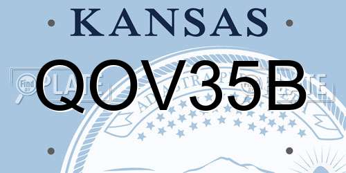 QOV35B Kansas License Plate