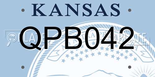 QPB042 Kansas License Plate