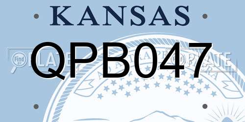 QPB047 Kansas License Plate