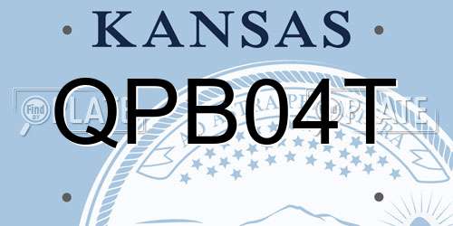 QPB04T Kansas License Plate
