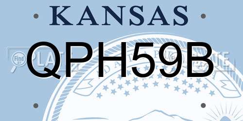 QPH59B Kansas License Plate