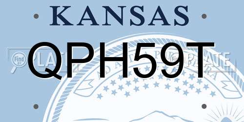 QPH59T Kansas License Plate