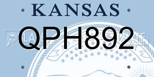 QPH892 Kansas License Plate