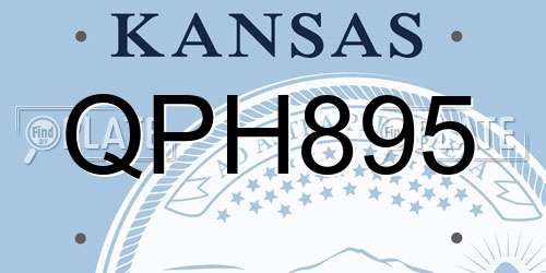 QPH895 Kansas License Plate