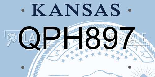 QPH897 Kansas License Plate