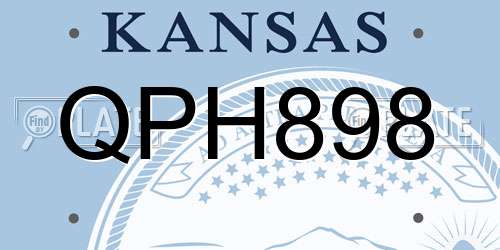 QPH898 Kansas License Plate
