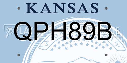 QPH89B Kansas License Plate