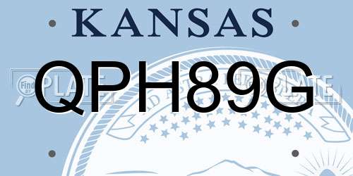 QPH89G Kansas License Plate