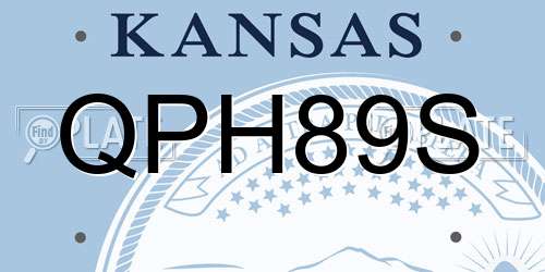 QPH89S Kansas License Plate