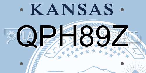 QPH89Z Kansas License Plate