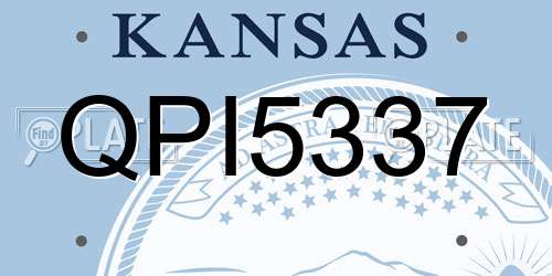 QPI5337 Kansas License Plate