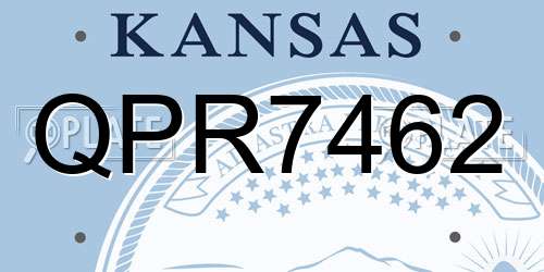 QPR7462 Kansas License Plate