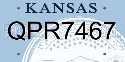 QPR7467 Kansas License Plate