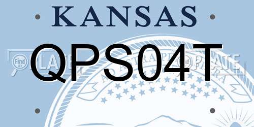 QPS04T Kansas License Plate