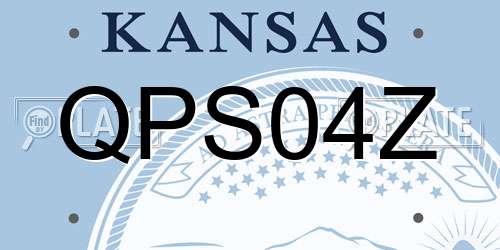 QPS04Z Kansas License Plate