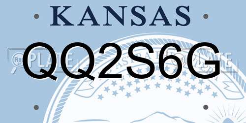 QQ2S6G Kansas License Plate