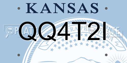 QQ4T2I Kansas License Plate