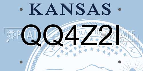 QQ4Z2I Kansas License Plate