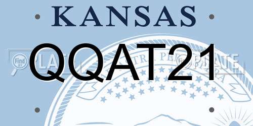 QQAT21 Kansas License Plate