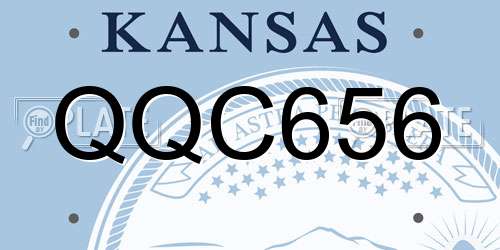 QQC656 Kansas License Plate