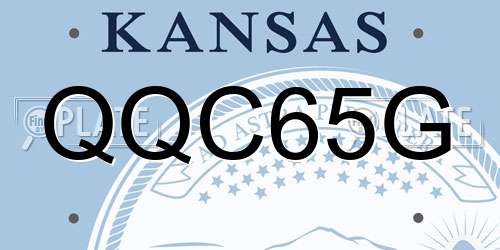 QQC65G Kansas License Plate
